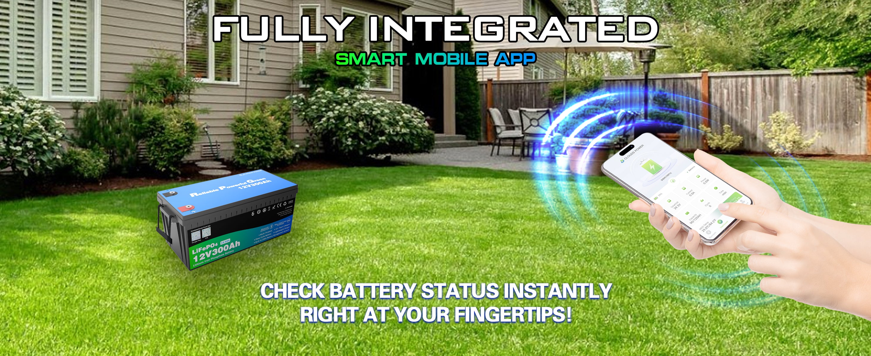 clouds power 12v 300ah multi-purpose lithium battery