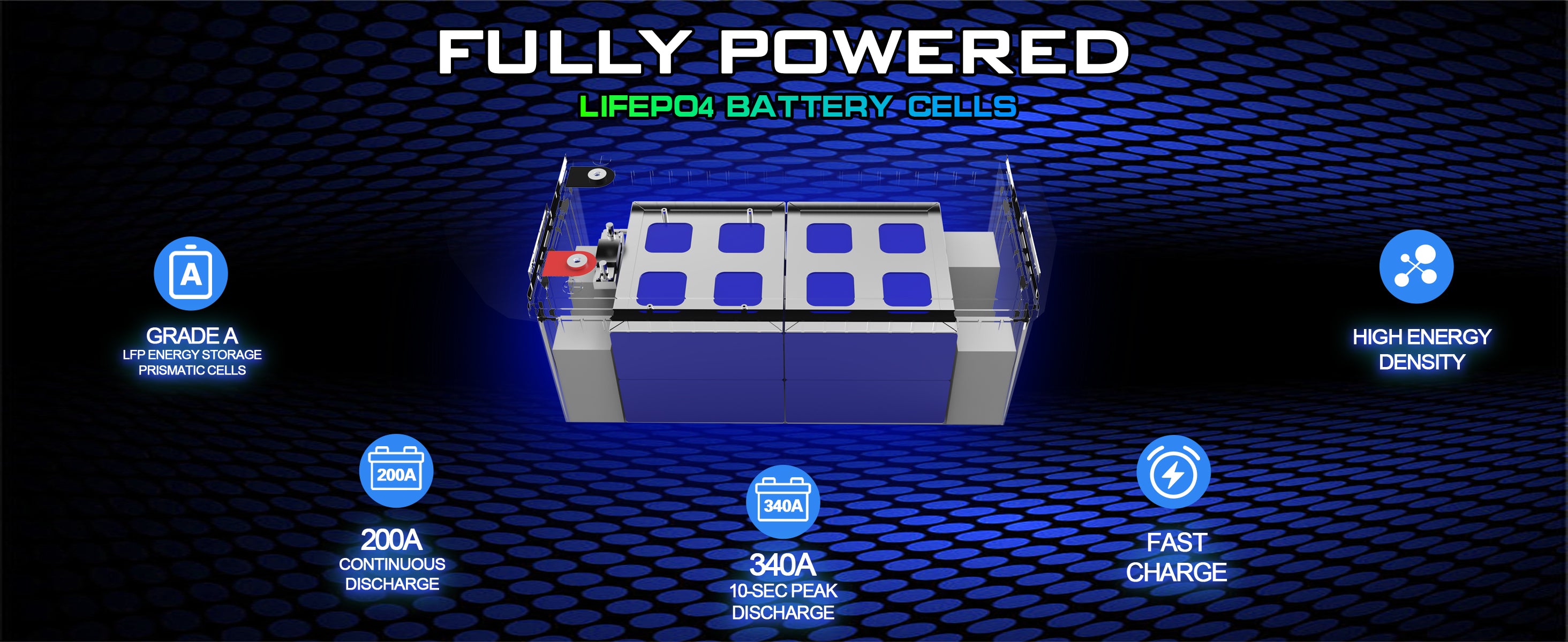 clouds power 12v 300ah multi-purpose lithium battery