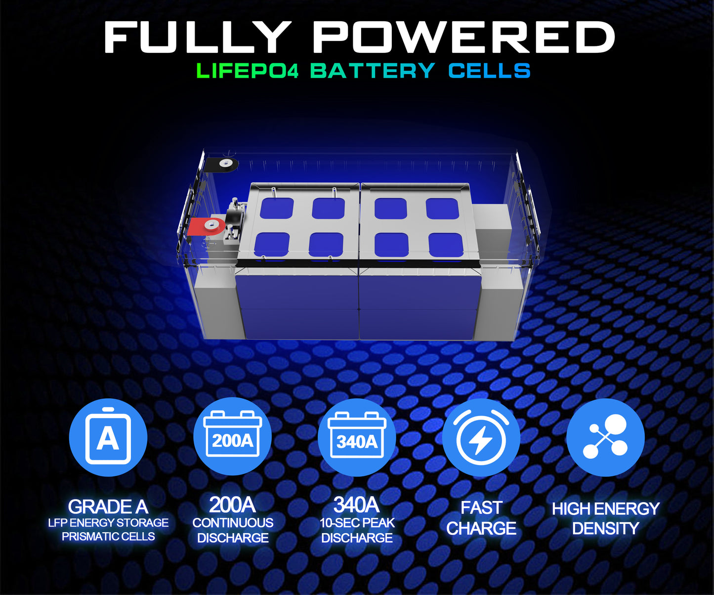 clouds power 12v 300ah multi-purpose lithium battery