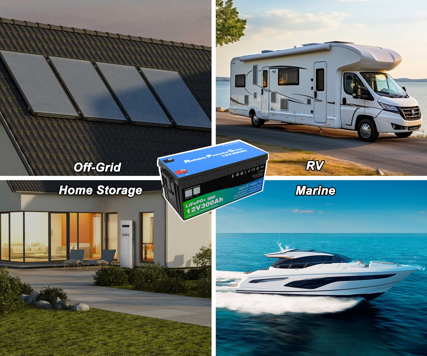 clouds power 12v 300ah multi-purpose lithium battery