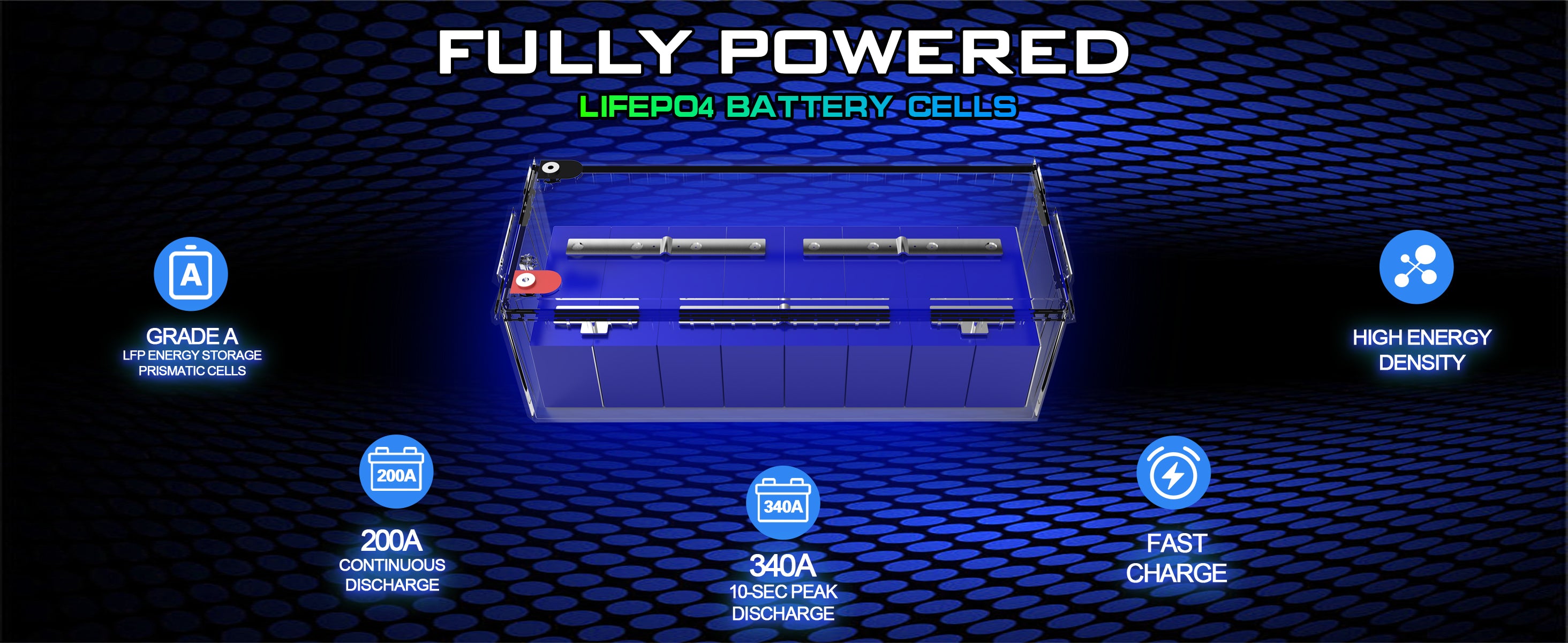 clouds power 12v 400ah multi-purpose lithium battery