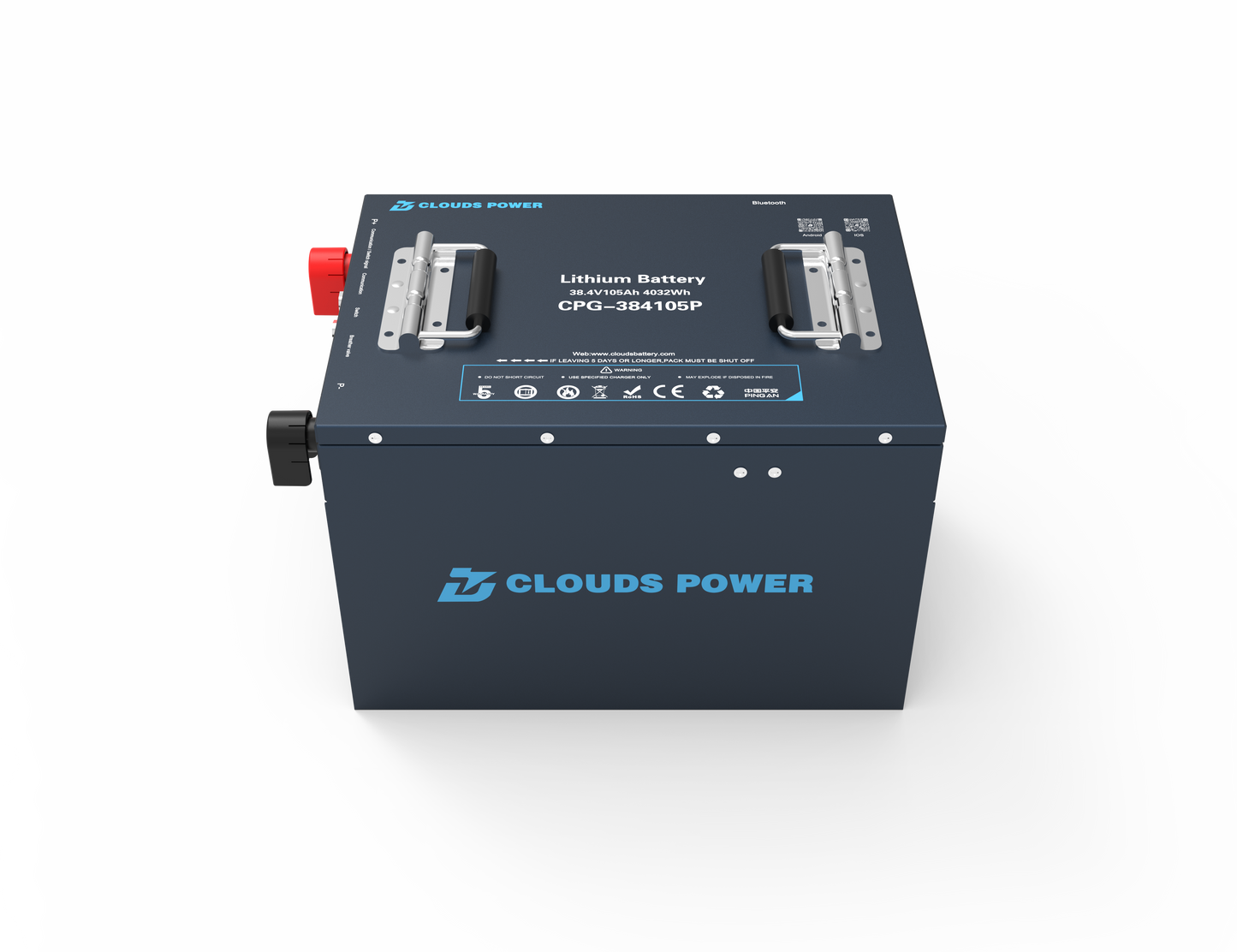 clouds power 36v 105ah lithium golf cart battery