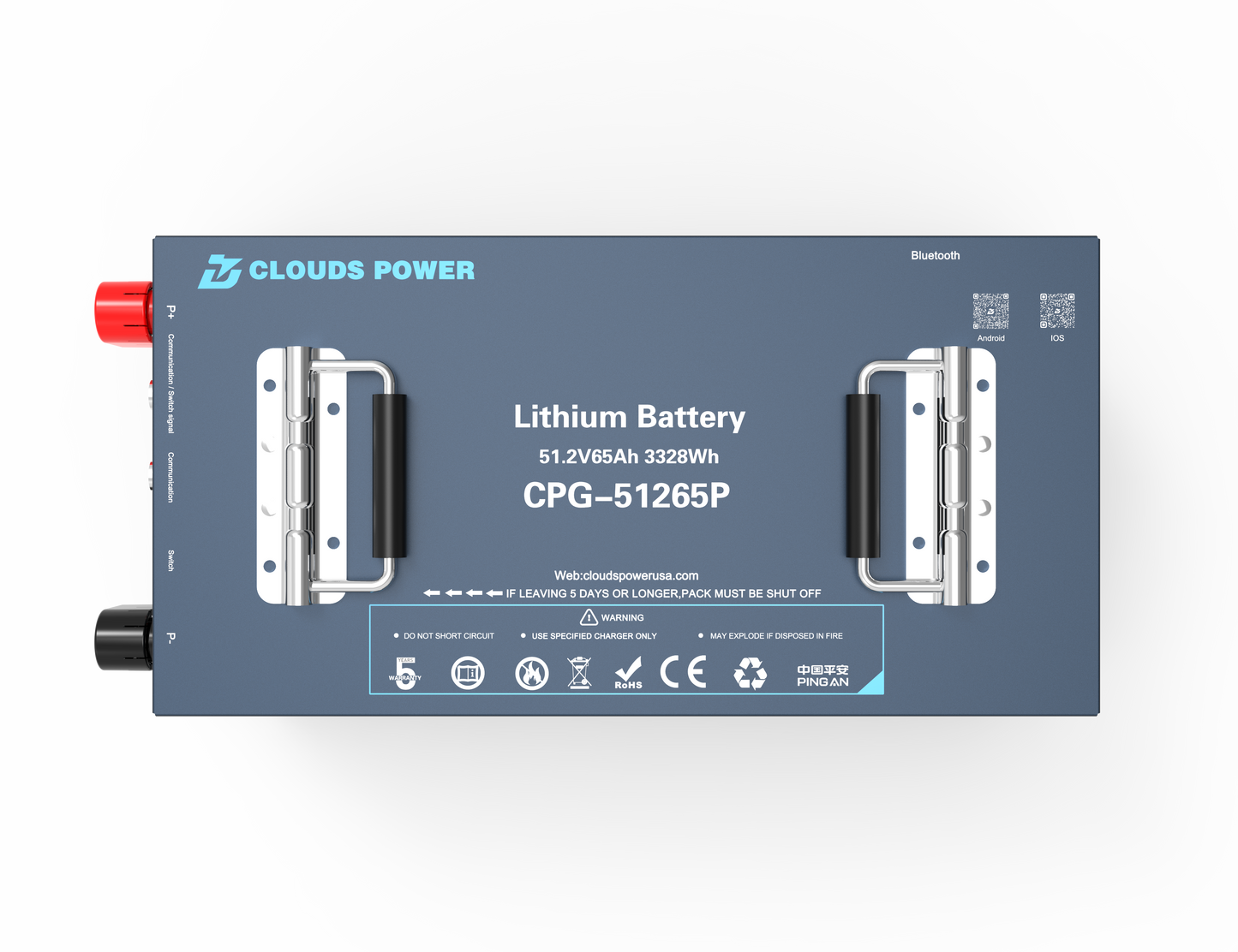 clouds power 48v 65ah lithium golf cart battery