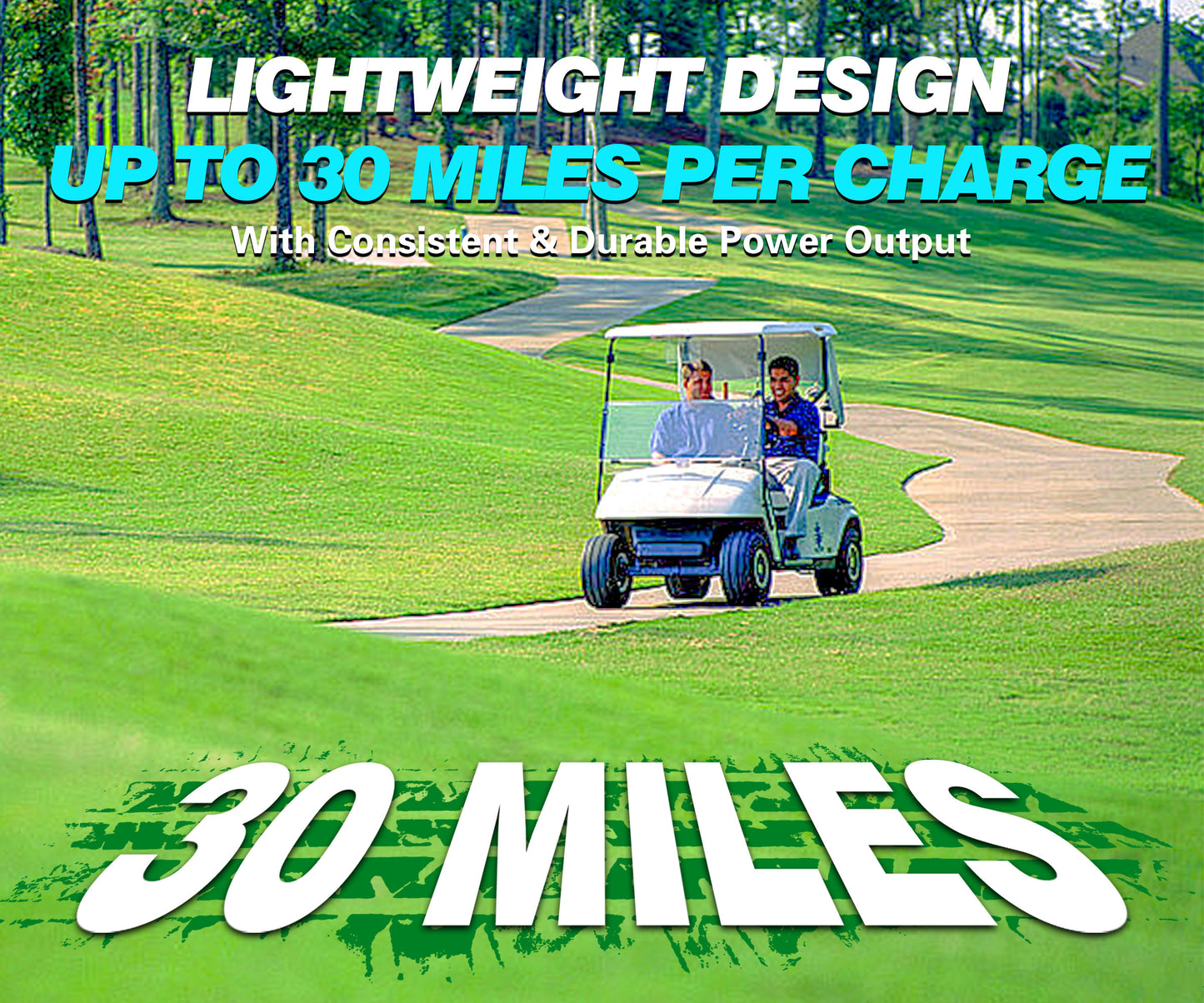 clouds power lithium 48v 67ah golf cart battery up to 30 miles per charge