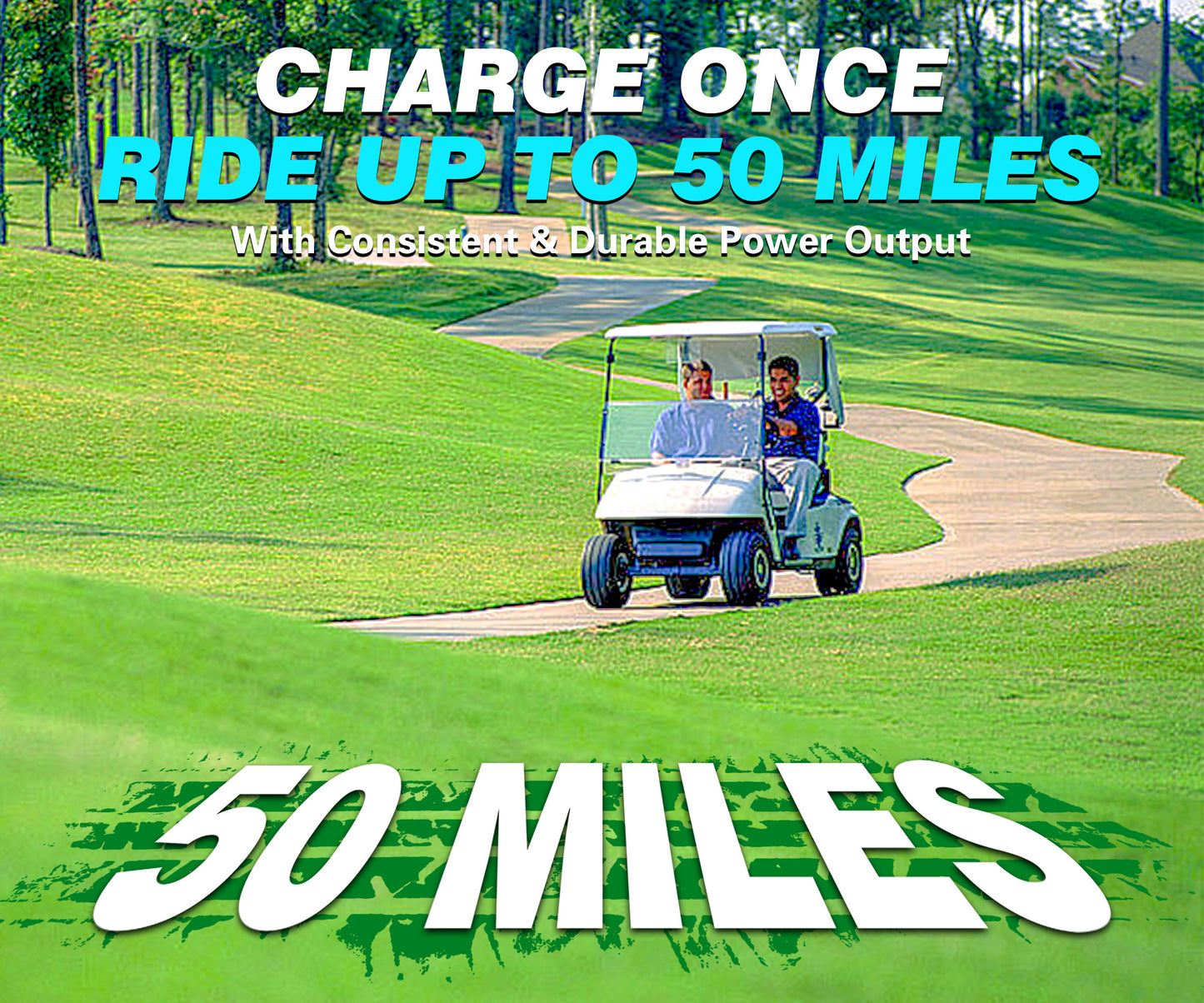 clouds power lithium 48v 105ah golf cart battery ride up to 50 miles