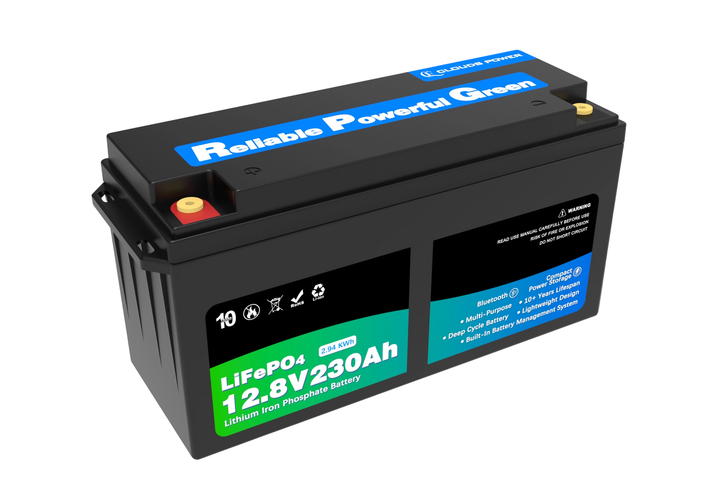 clouds power 12v 230ah multi purpose lithium battery