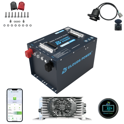 Clouds Power 36V (38.4V) 105Ah MINICUBIC LiFePO4 Lithium Golf Cart Battery