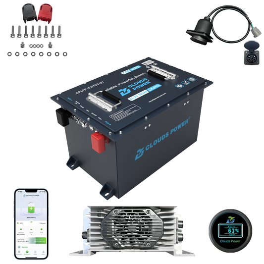 Clouds Power 48V (51.2V) 150Ah PRO LiFePO4 Lithium Golf Cart Battery