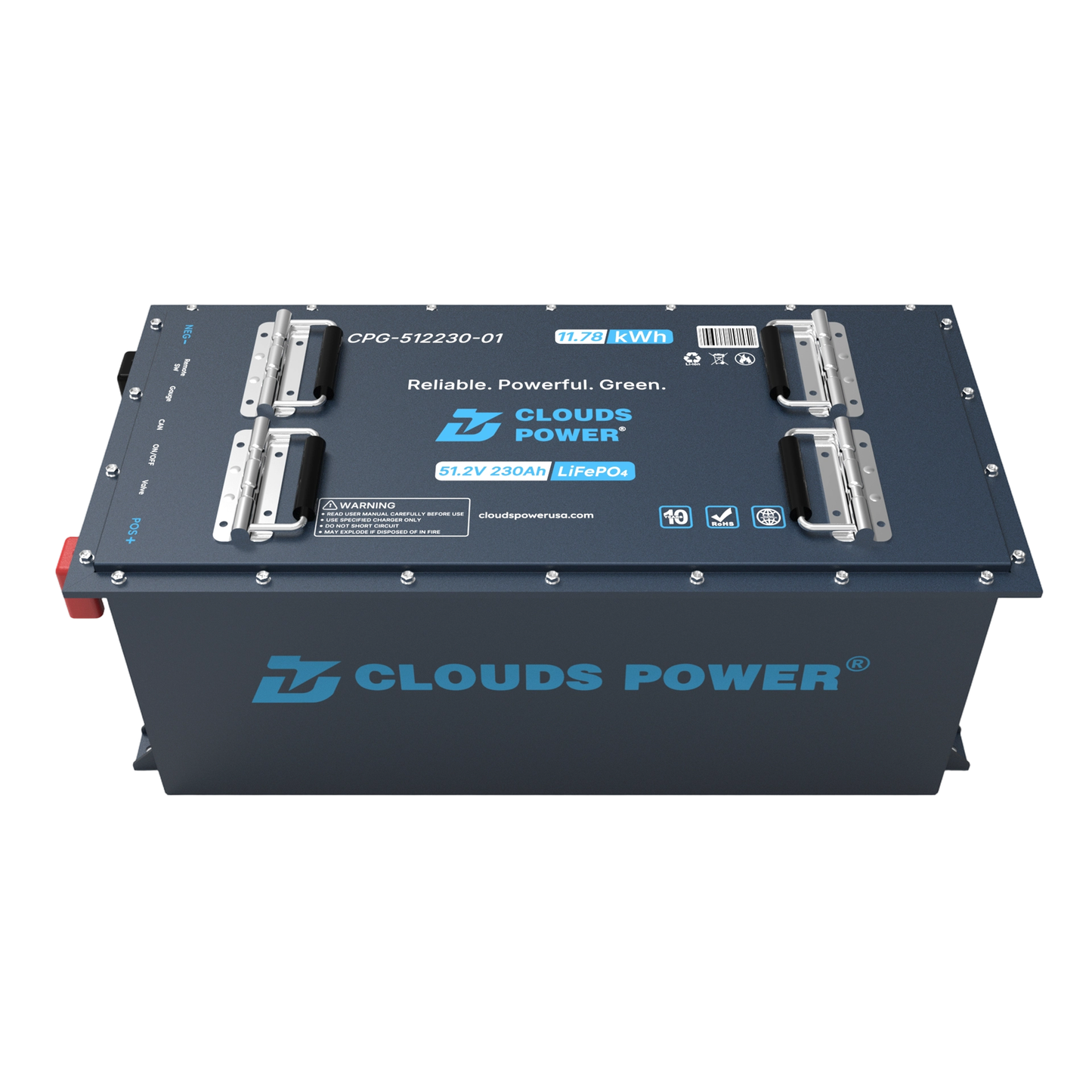 Clouds Power 48V (51.2V) 230Ah MAX LiFePO4 Lithium Golf Cart Battery