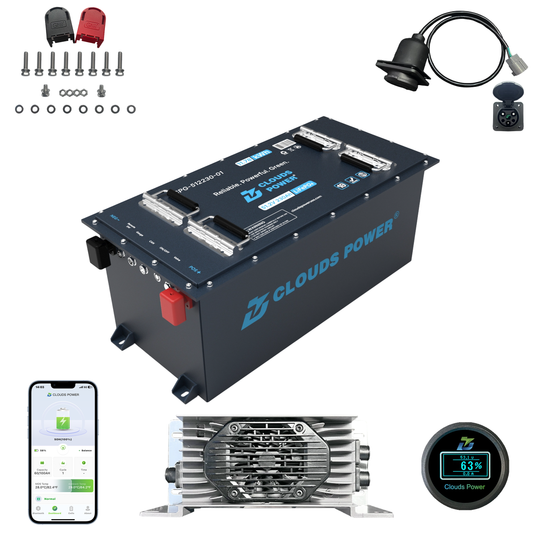 Clouds Power 48V (51.2V) 230Ah MAX LiFePO4 Lithium Golf Cart Battery