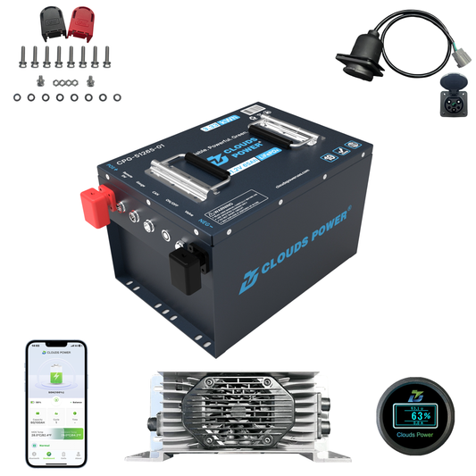 Clouds Power 48V (51.2V) 65Ah MINI2 LiFePO4 Lithium Golf Cart Battery