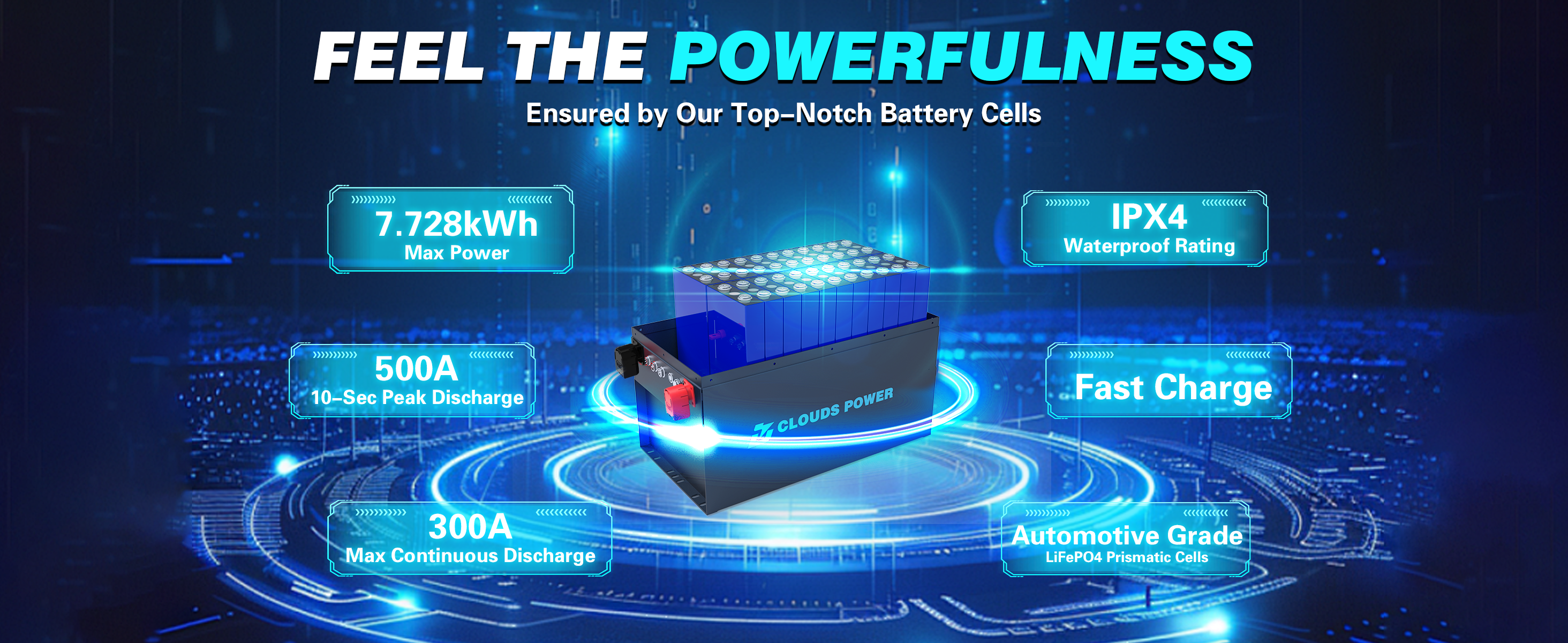 clouds power 72v 105ah lithium golf cart battery