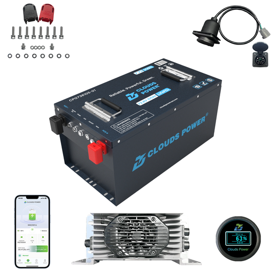 Clouds Power 72V (73.6V) 105Ah ULTRA LiFePO4 Lithium Golf Cart Battery